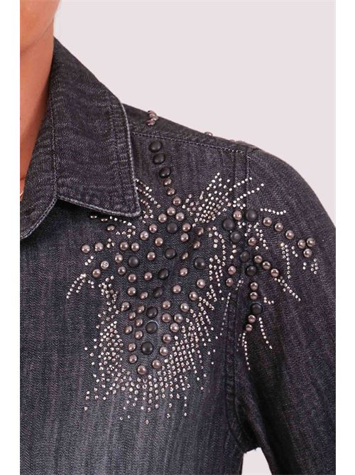 Camicia in denim con applicazioni Gold Digger Denim | A27N002CDENIM NERO